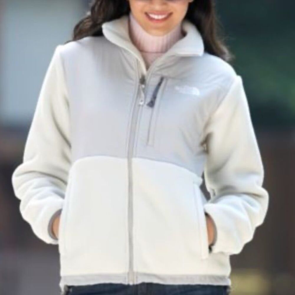 The North Face Denali Full Zip Polartec Fleece Jacket Light Grey S